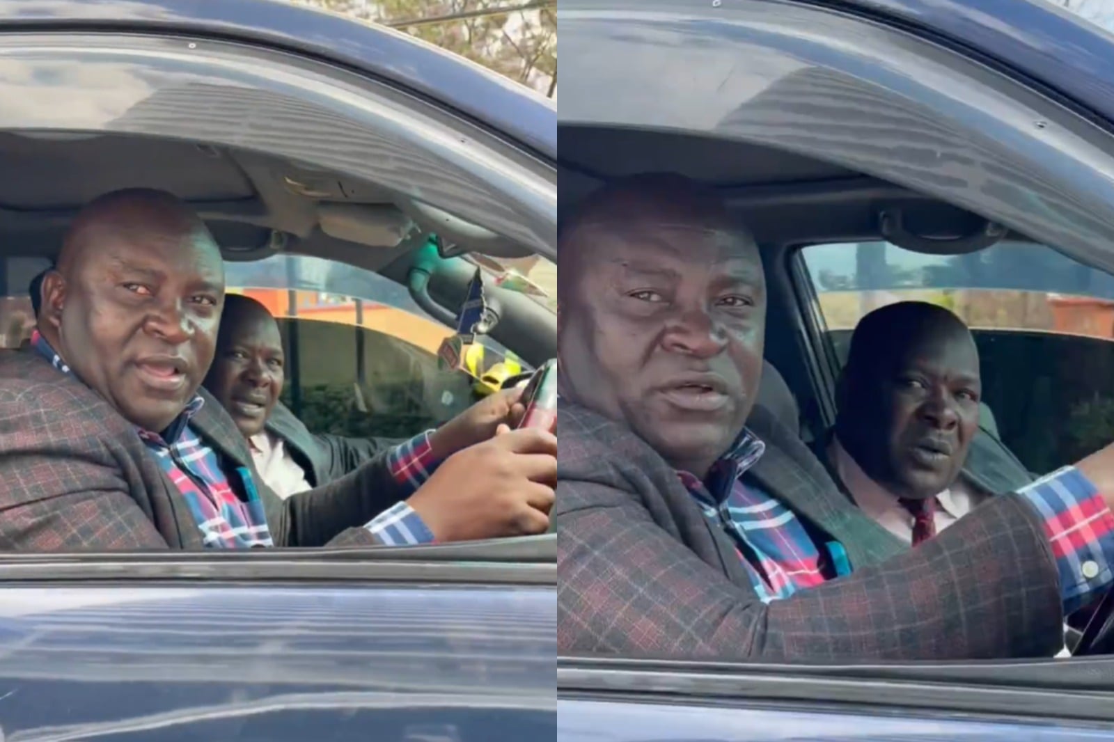 Collage photo of Peter Orero and his driver George Oduor.